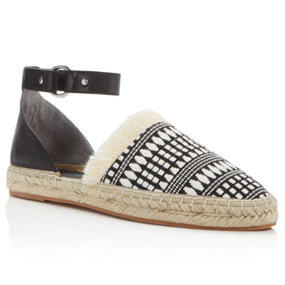 NEW Rebecca Minkoff Vicky Black White Flats 9 M